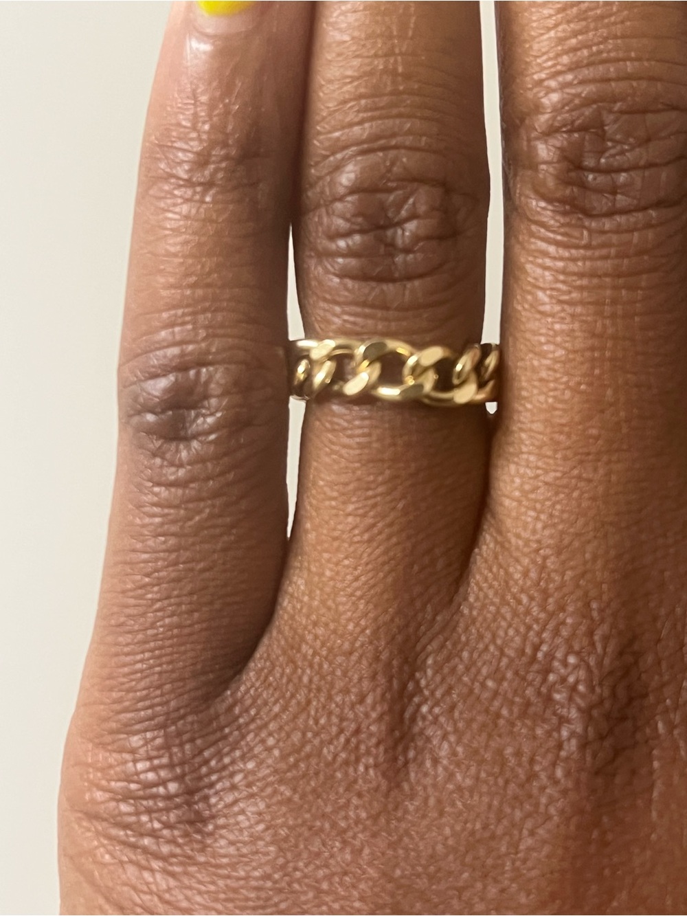 14k Gold Chain Link Ring - Classic Band